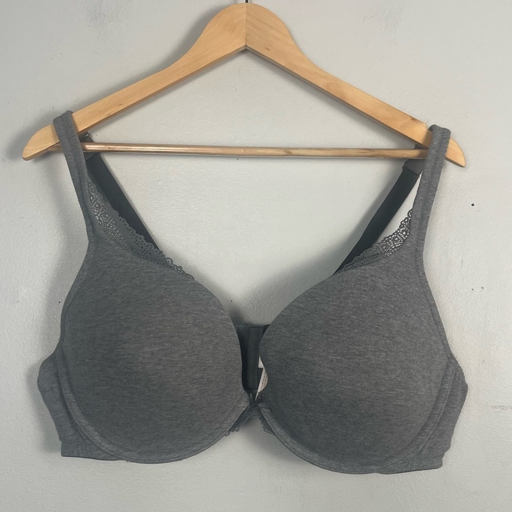 Cacique grey lace boost plunge 46C bra
